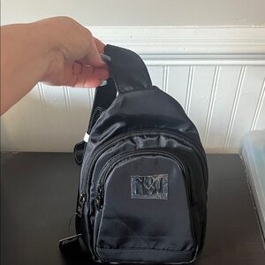 Black Nylon Men's Backpack crossbody Fanny pack